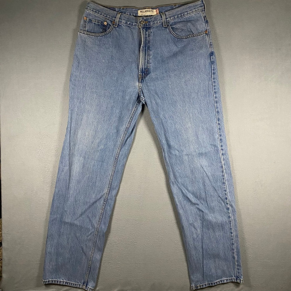 Y2K Levis 550 Relaxed Fit Jeans Mens 38x34 Blue Denim Medium Wash - Picture 2 of 6